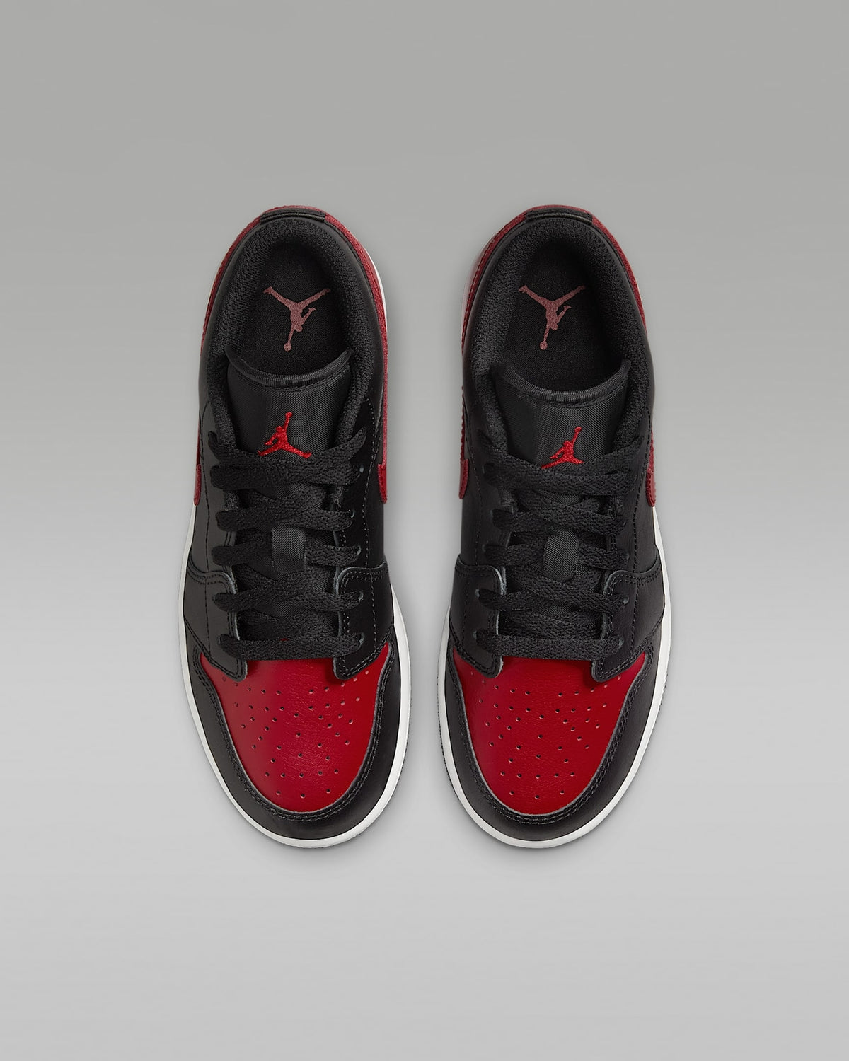 553560-067 Nike GS Air Jordan 1 Low Black Summit White Varsity Red