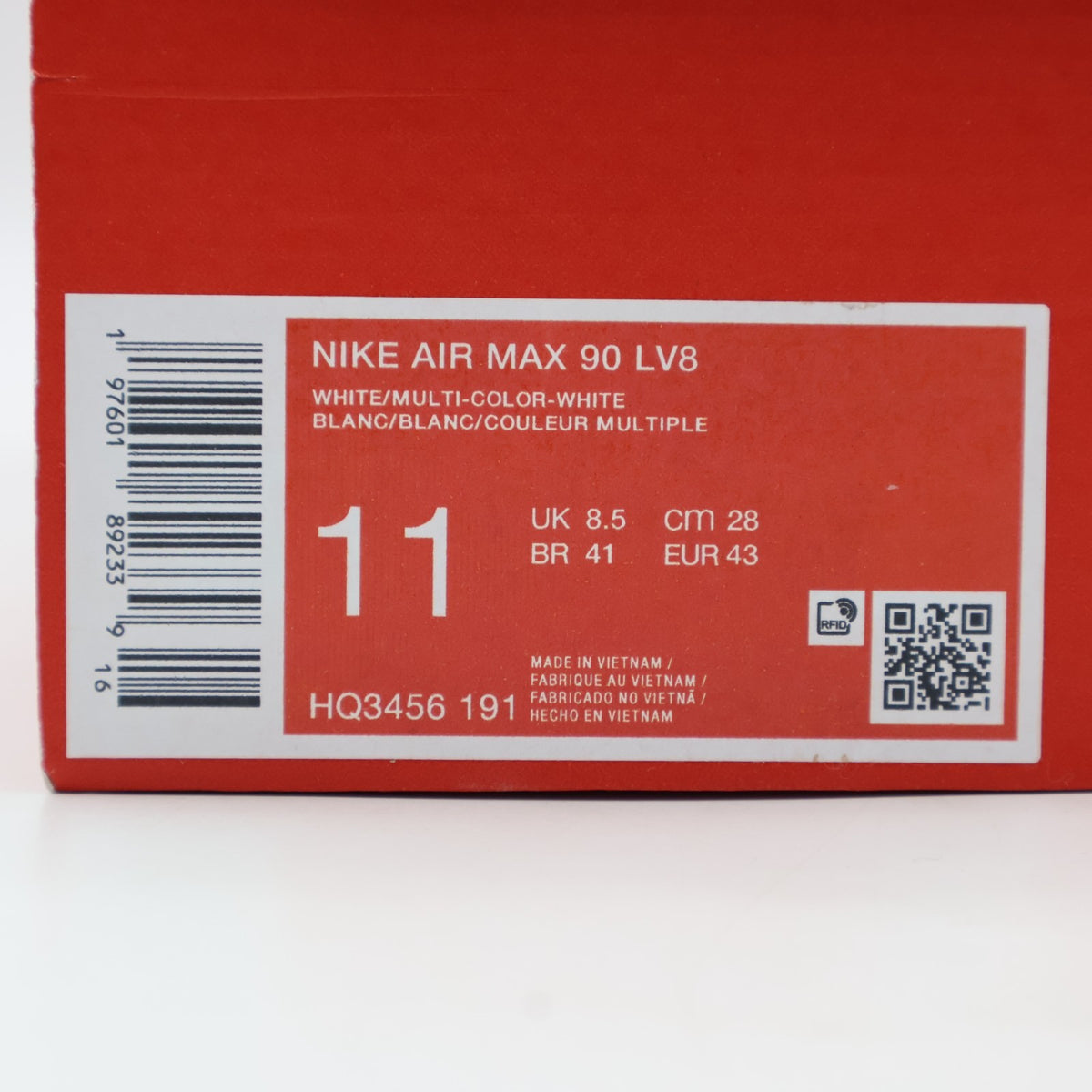 HQ3456-191 Nike Air Max 90 LV8 White Photon Dust Multi Color (Women's)