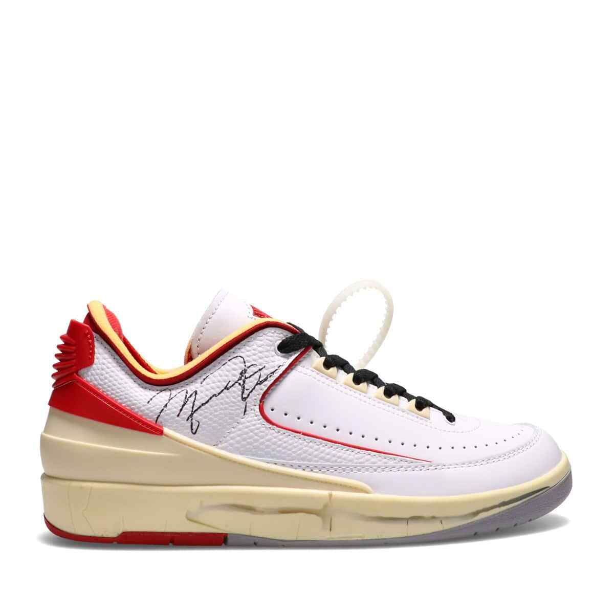DJ4375-106 Off-White Ã Nike Air Jordan 2 Low White and Varsity Red (Men's)