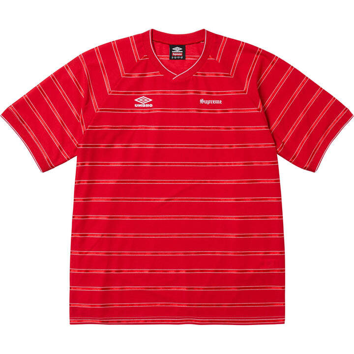 Supreme Umbro Stripe Soccer Jersey Red