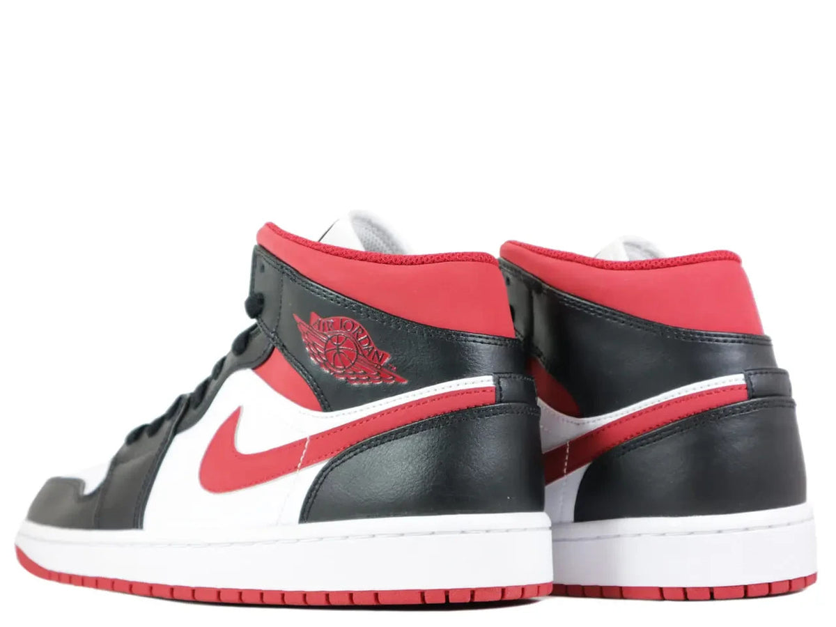 554724-122 Nike Air Jordan 1 Mid "White/Gym Red Black" (Men's)