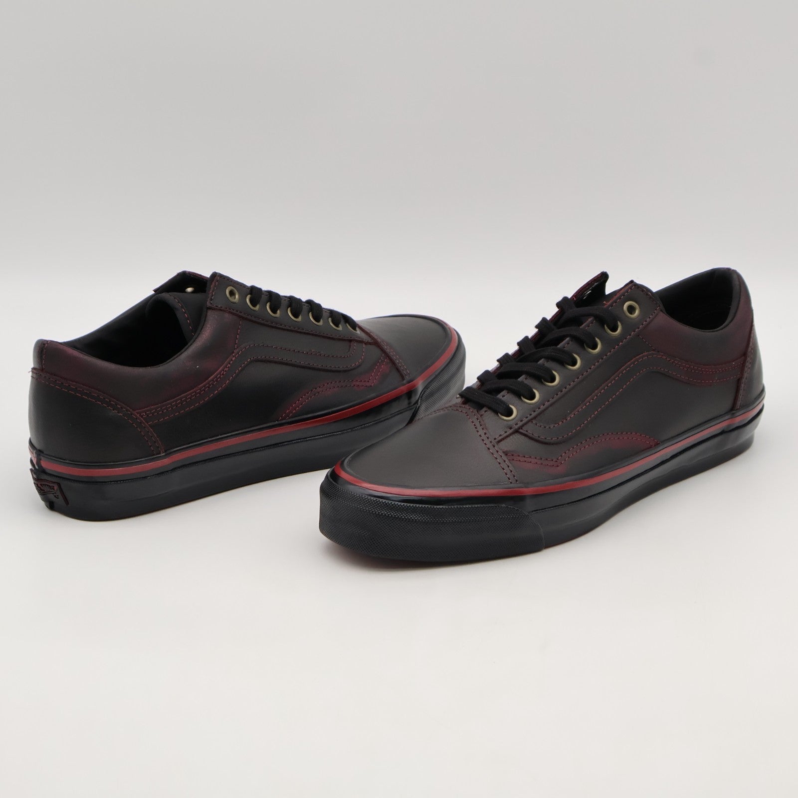 VN000EDAKRK Vans Premium Old Skool Leather Dark Red Black Tania Cruz (Men's)