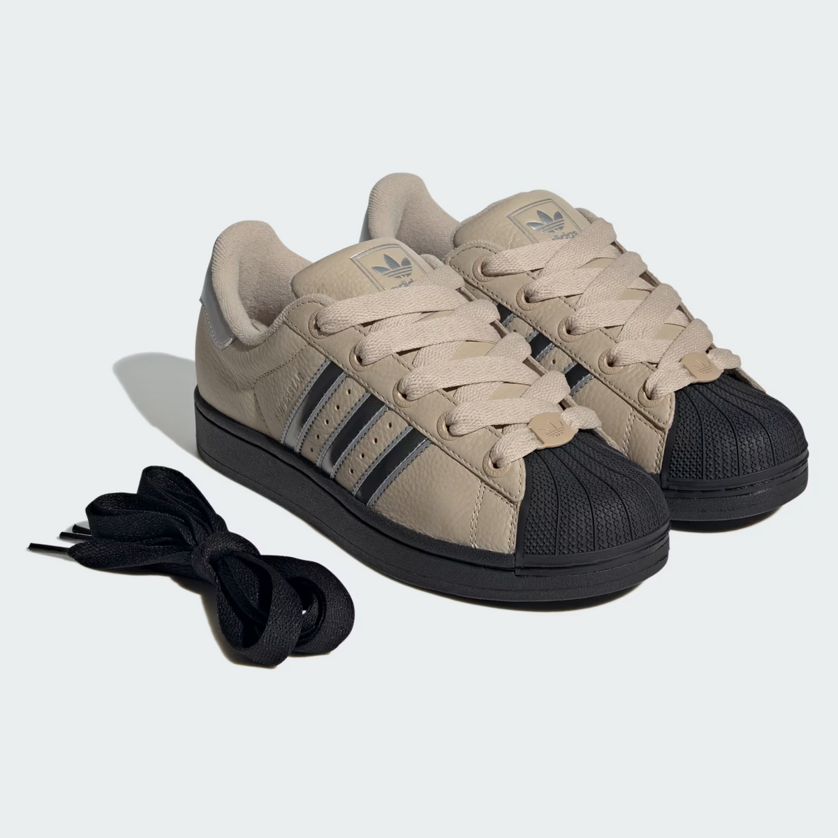 JR4234 adidas Originals Superstar 2 Stone Khaki Silver Metallic (Women's)
