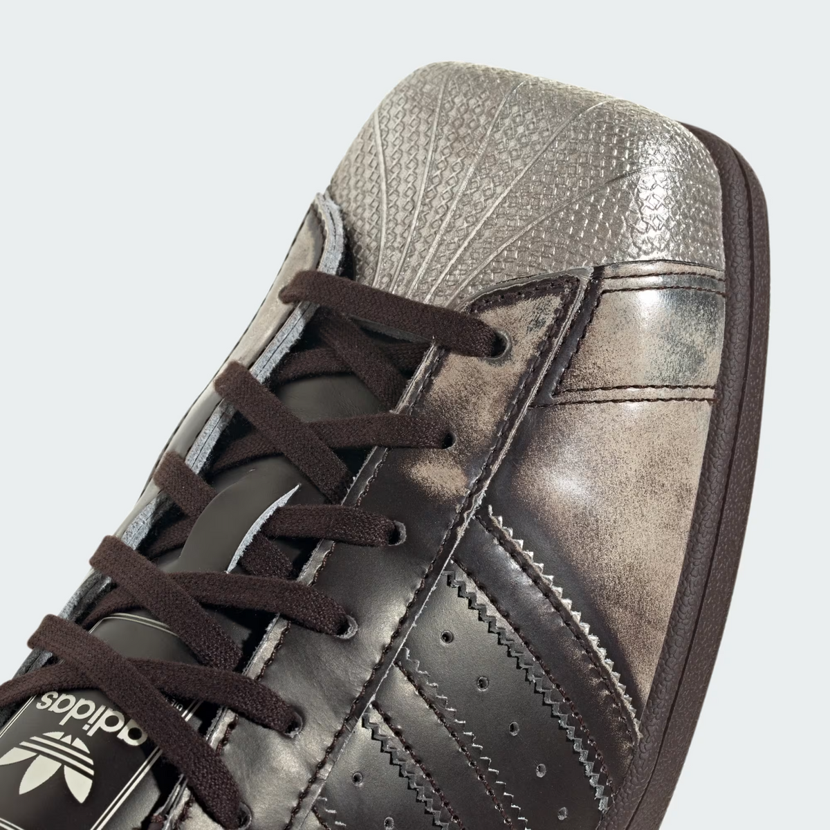 KI7296 adidas Superstar SQ "Aurora Coffee/Silver Metallic/Cream White" (Women's)