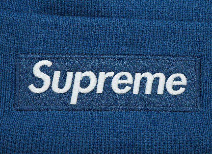 Supreme New Era Box Logo Beanie Blue (23FW)