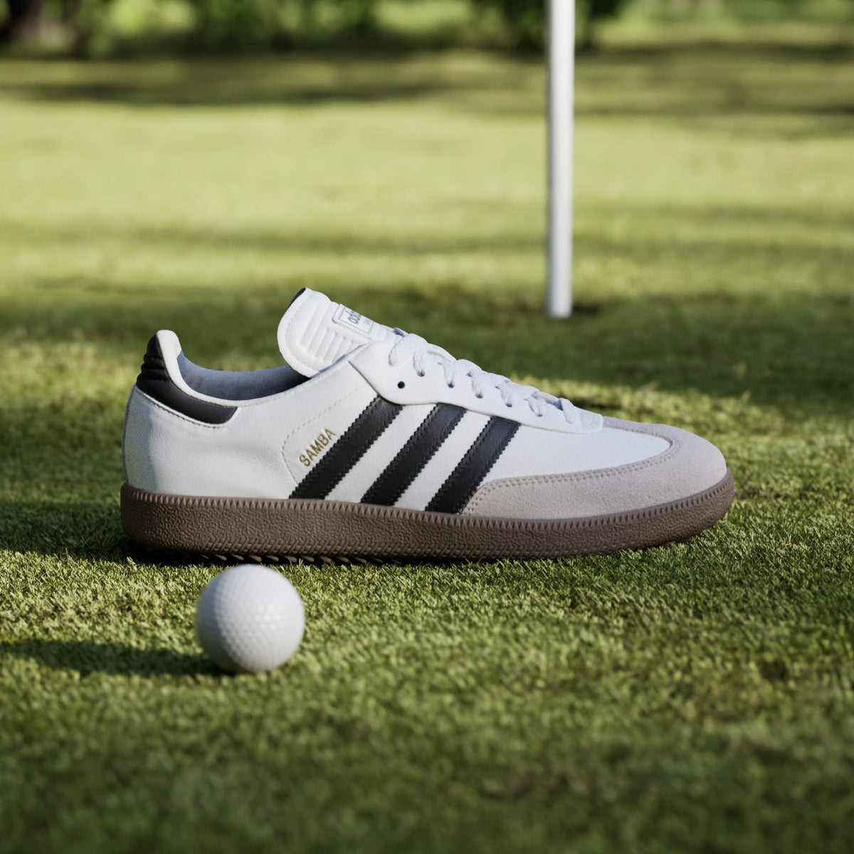 JH6149 adidas Samba Golf Full Grain Leather Cloud White Core Black Gum (Men's)