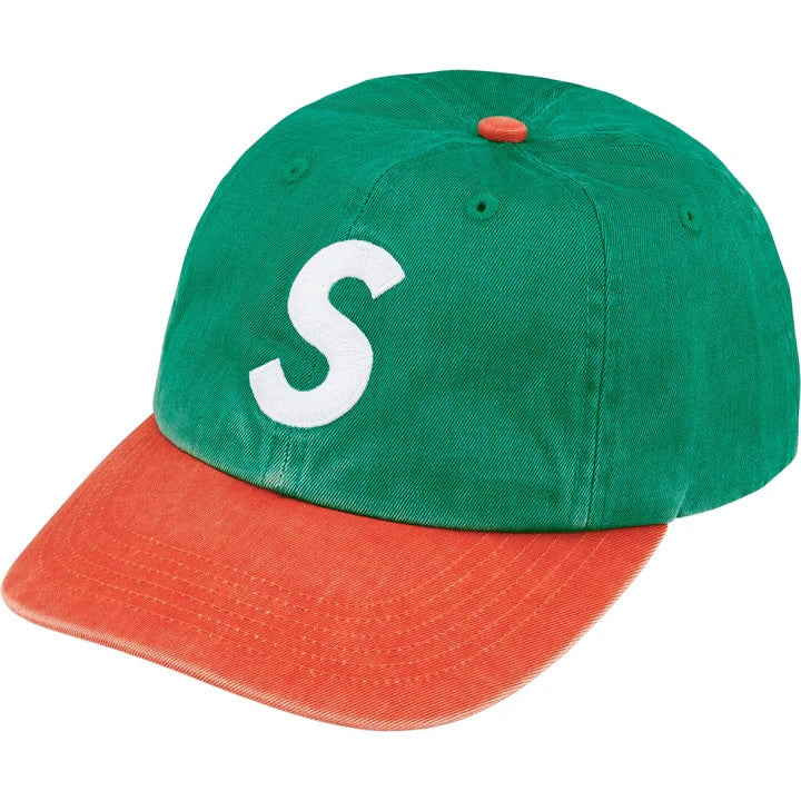 Supreme Pigment Coated 2-Tone S Logo 6-Panel Green