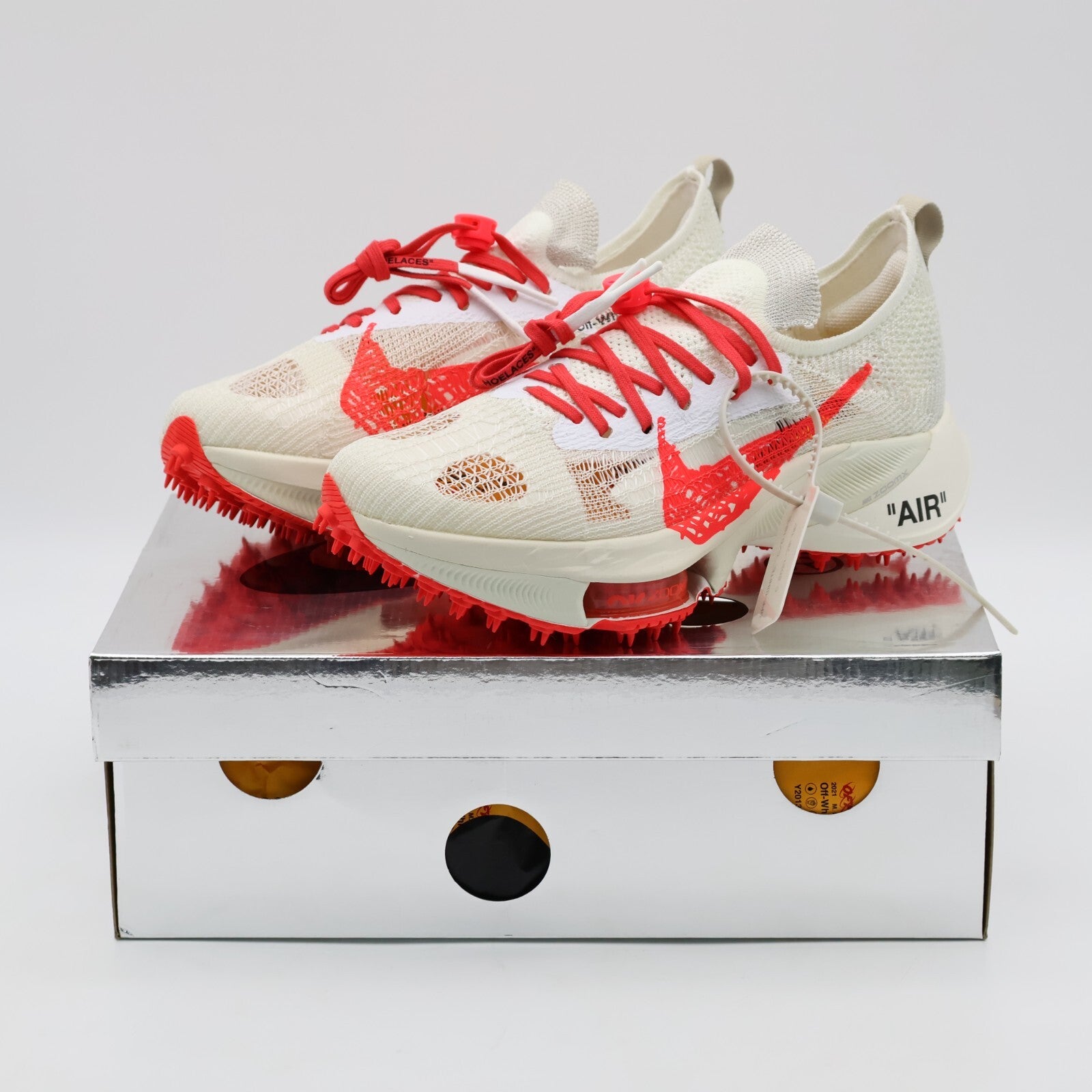 CV0697-100 Off-White Nike Air Zoom Tempo Next% Flyknit Solar Red (Men's)