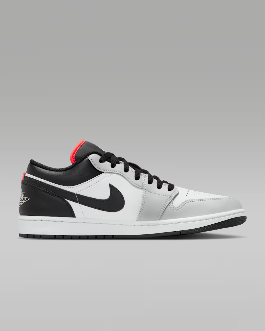 553558-045 Nike Air Jordan 1 Low Neutral Grey Infrared 23 Black (Men's)