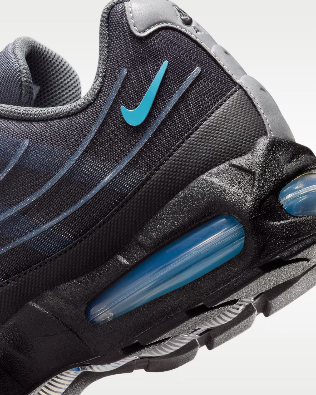 IH7853-002 Nike Air Max 95 Big Bubble Tech "Black/University Blue" (Men's)