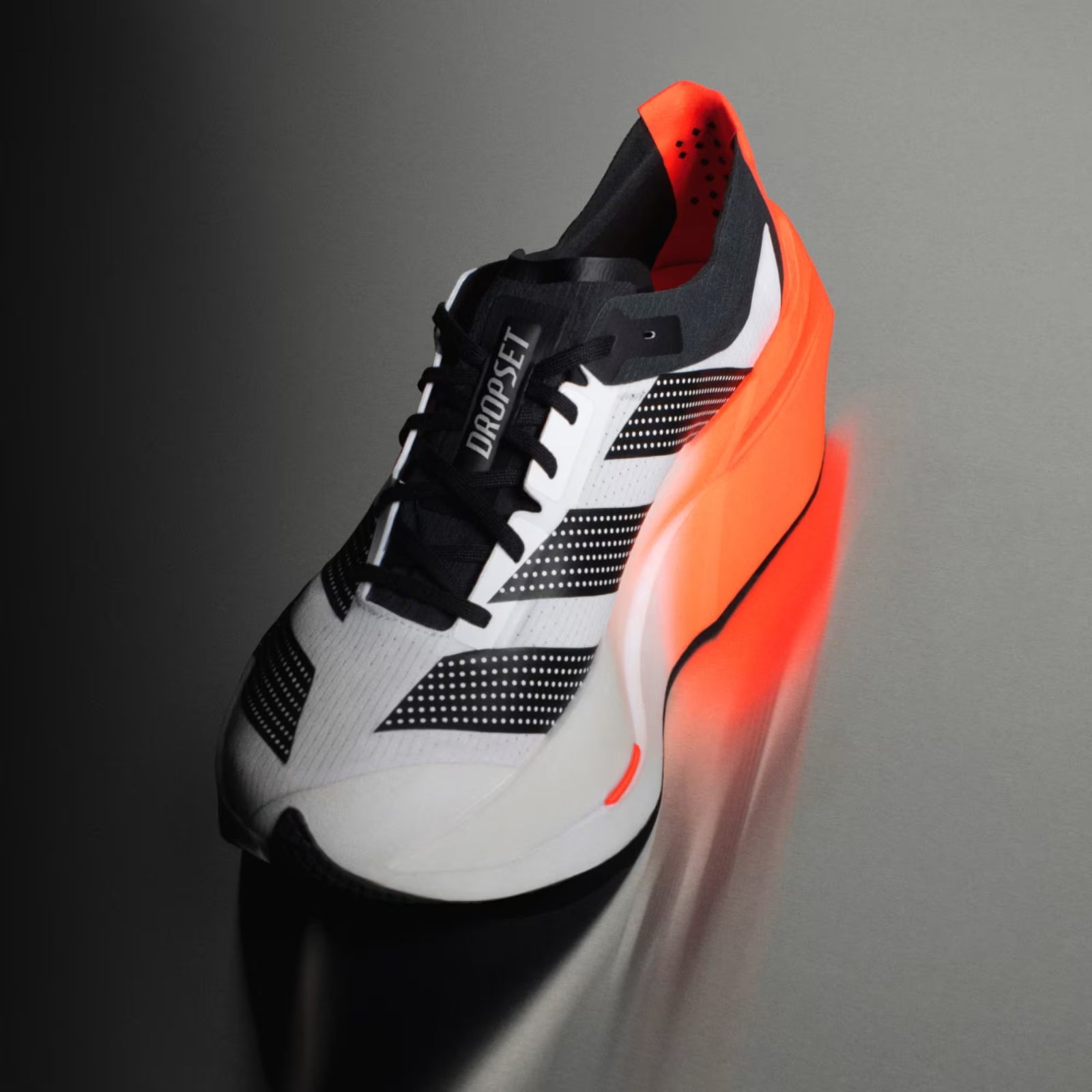 LA6218 adidas Adizero Dropset Elite "Cloud White/Solar Red/Core Black" (Men's)