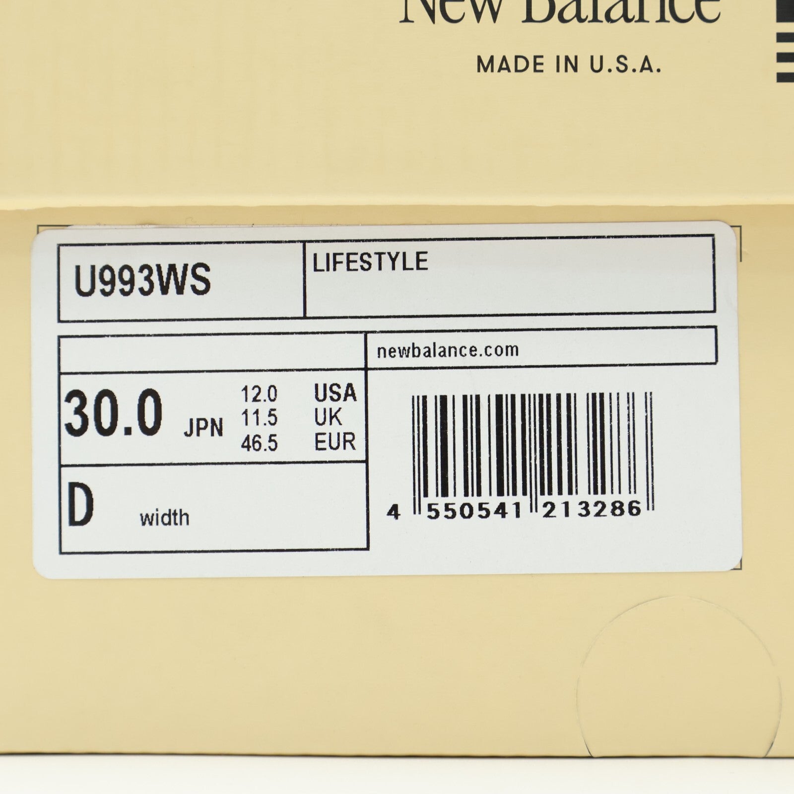 U993WS New Balance 993 Sea Salt (Men's)