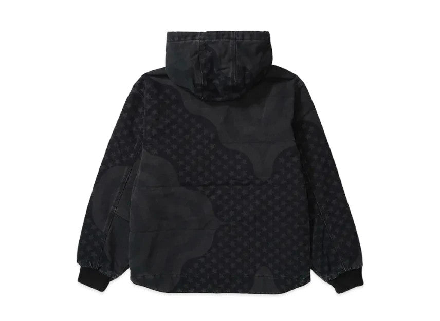 Supreme Flag Quilted Hooded Work Jacket "Black"