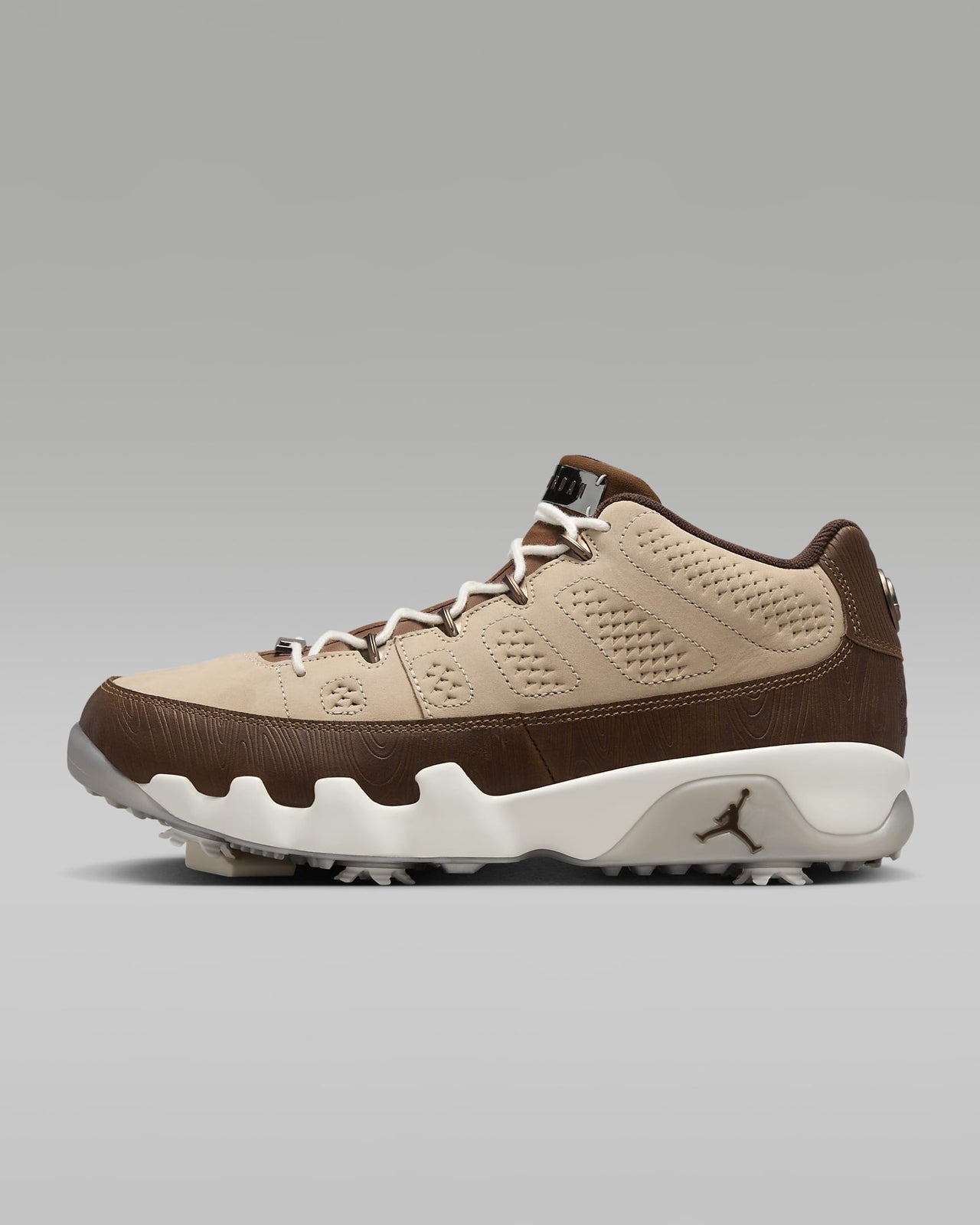 FN6929-200 Happy Life Wood Nike Air Jordan 9 Golf NRG Hemp Pecan Sail (Men's)