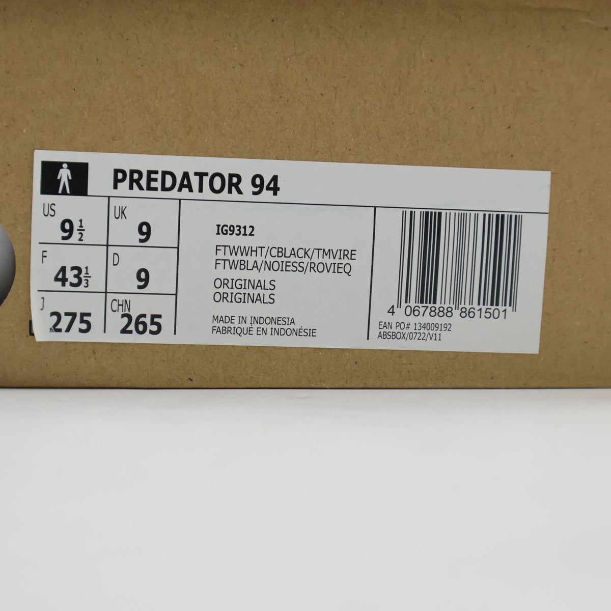 IG9312 adidas Originals Predator 94 Cloud White Core Black Team Victory (Men's)
