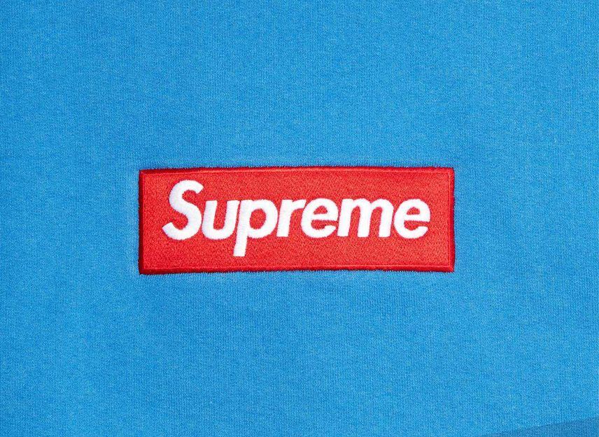 Supreme Box Logo Crewneck Blue (22FW)