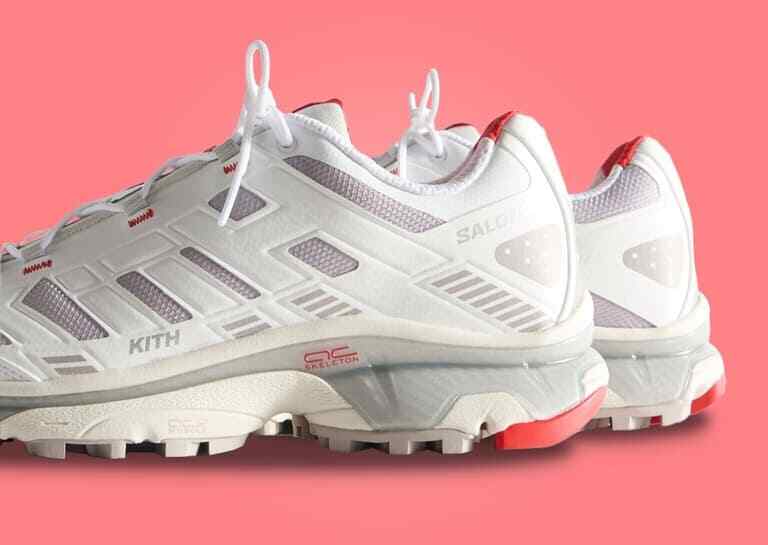 L47771800 KITH Salomon XT-4K Bright White Ashes of Roses Fiery Red (Men's)