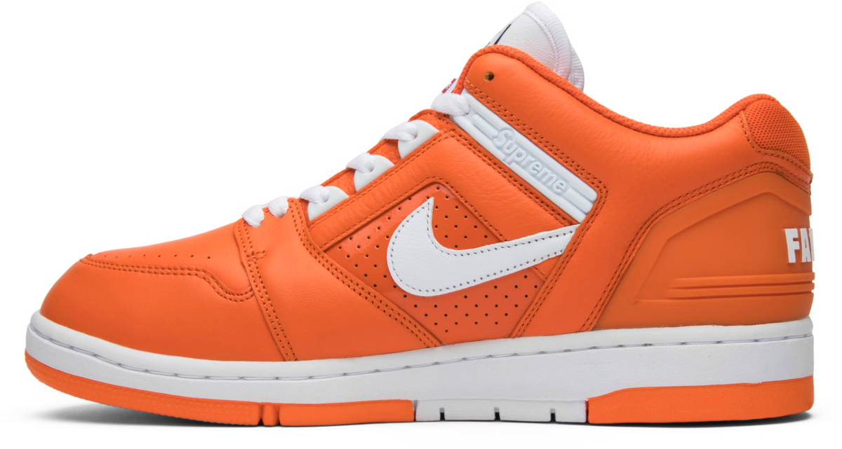 AA0871-818 Supreme Ã Nike SB Air Force 2 "Orange Blaze" (Men's)