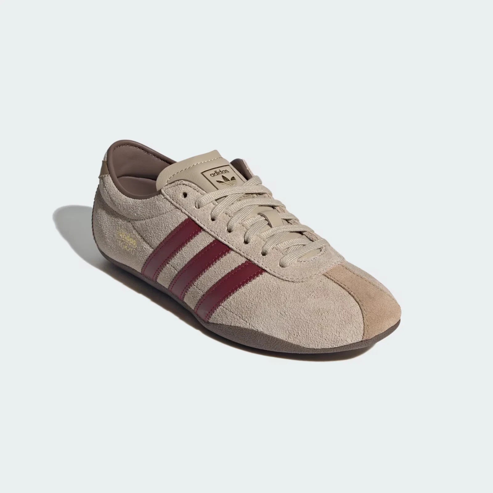 KJ0366 adidas Tokyo Stone Khaki Collegiate Burgundy (Women's)