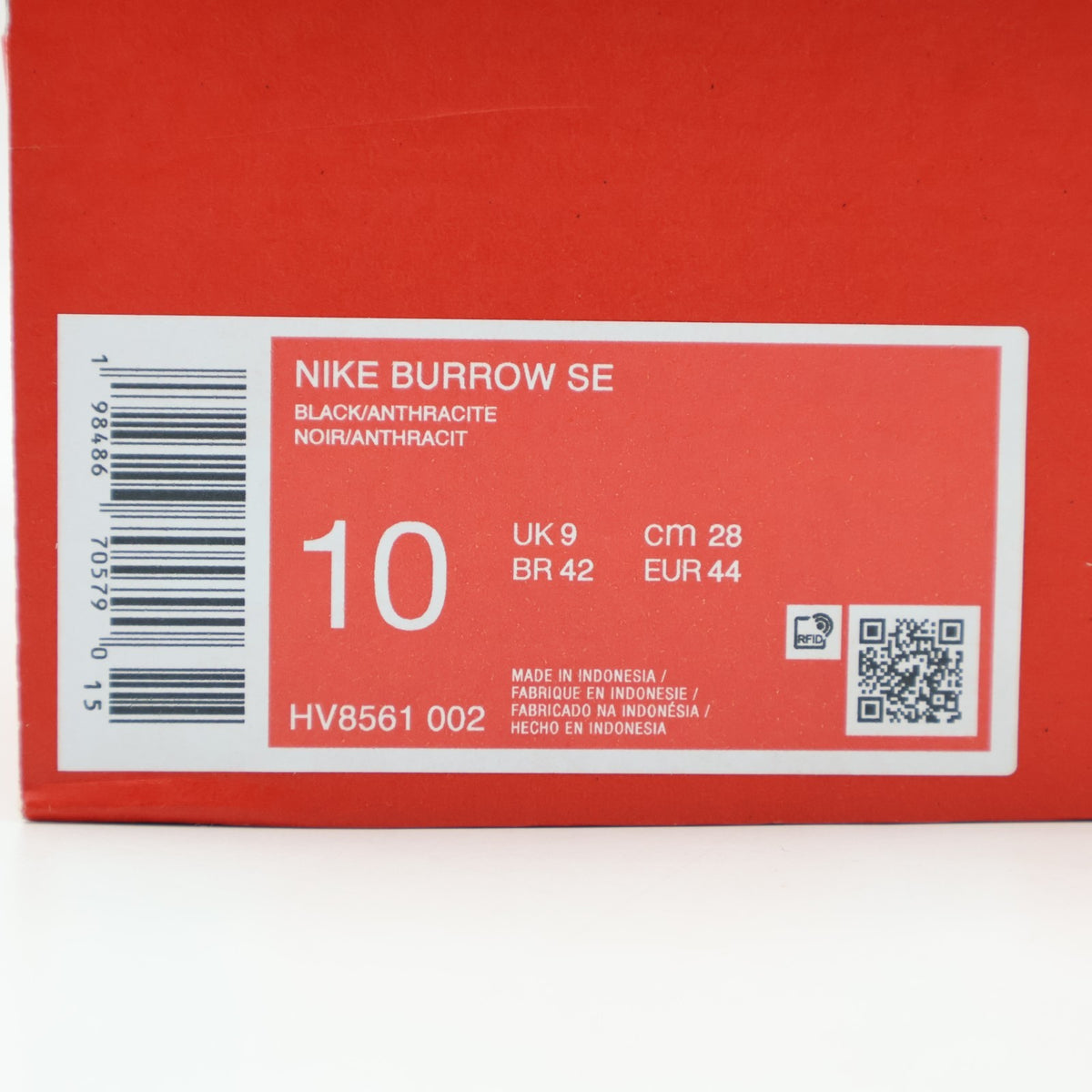 HV8561-002 Nike Burrow SE Black Anthracite (Men's)
