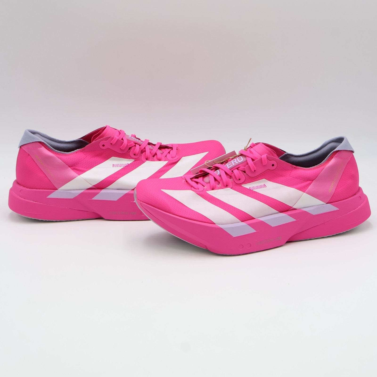 JR1269 adidas Adizero Adios Pro 4 Shock Pink Zero Metallic Aurora Plum (Men's)