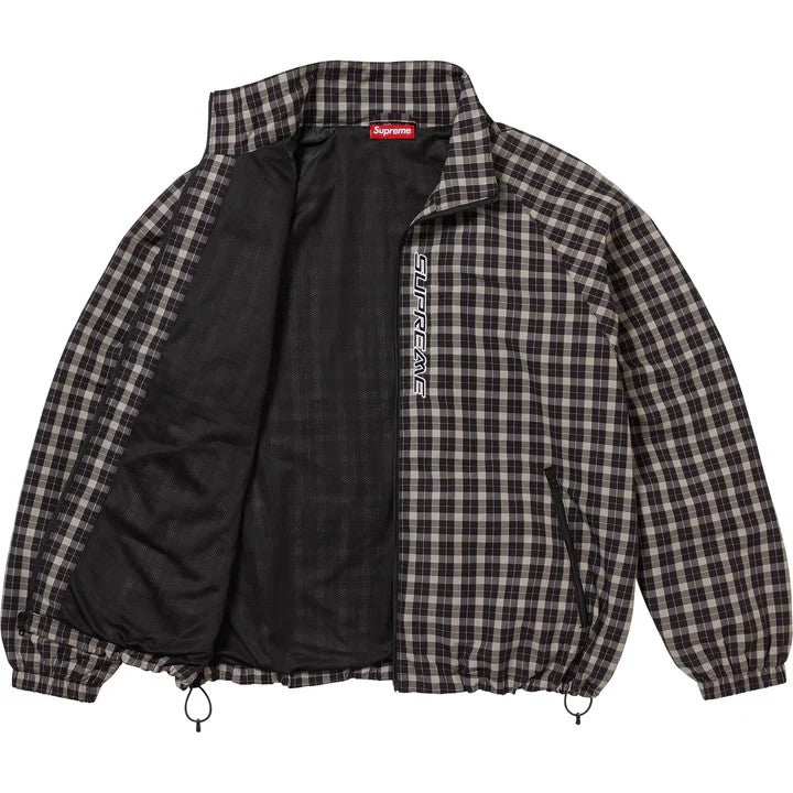 Supreme Plaid Track Jacket Black
