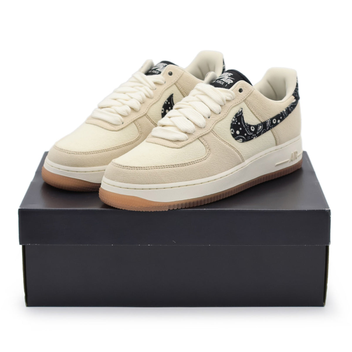 DJ4631-200 Nike Air Force 1 Low Paisley Swoosh Natural Navy White Gum (Men's)