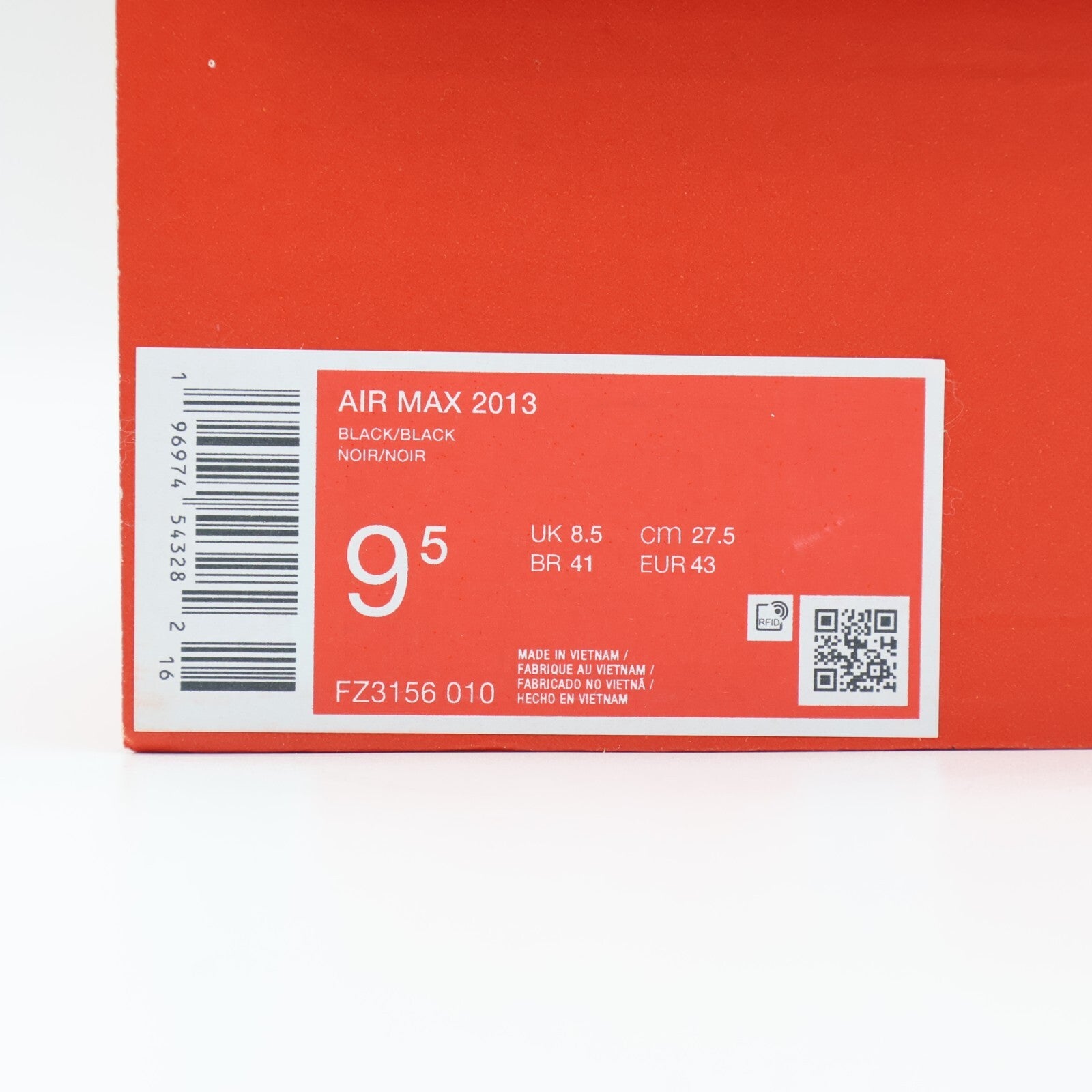 FZ3156-010 Nike Air Max 2013 Black (Men's)