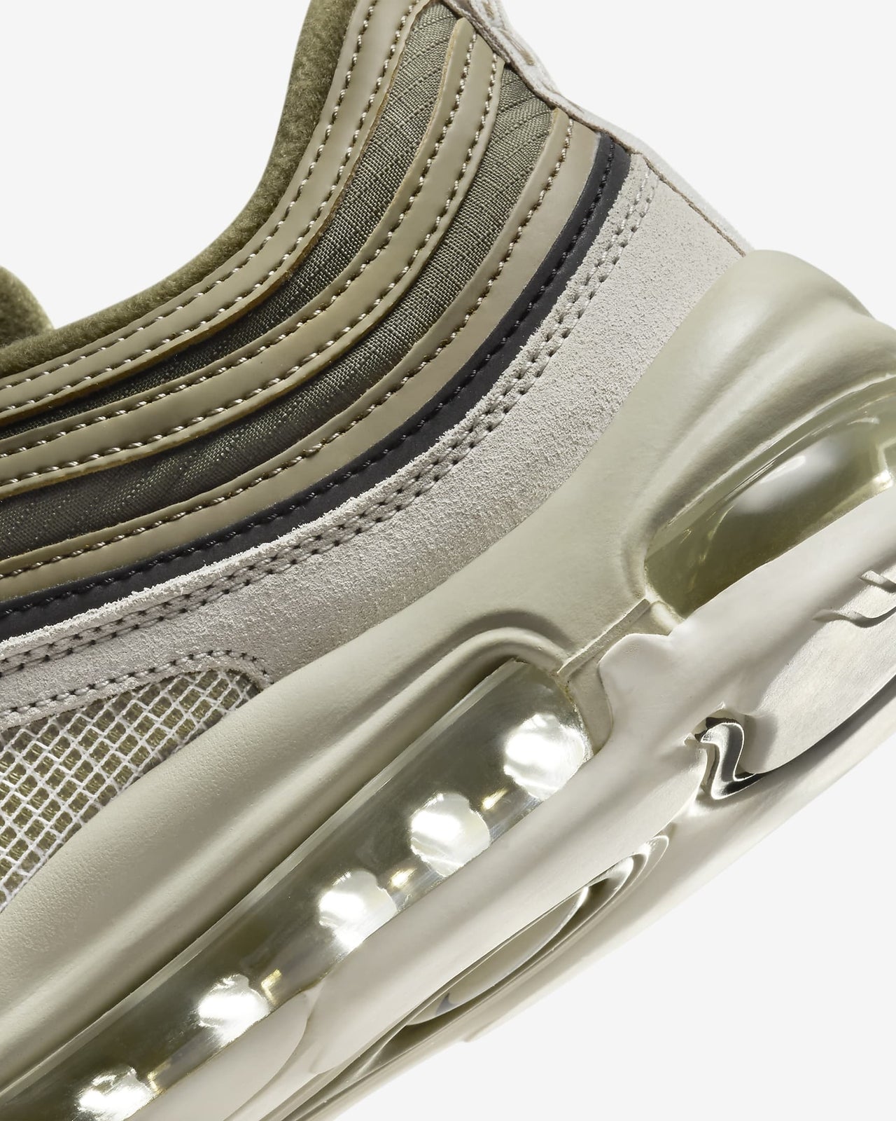 FB9619-002 Nike Air Max 97 SE Light Bone Medium Olive Neutral Black (Men's)