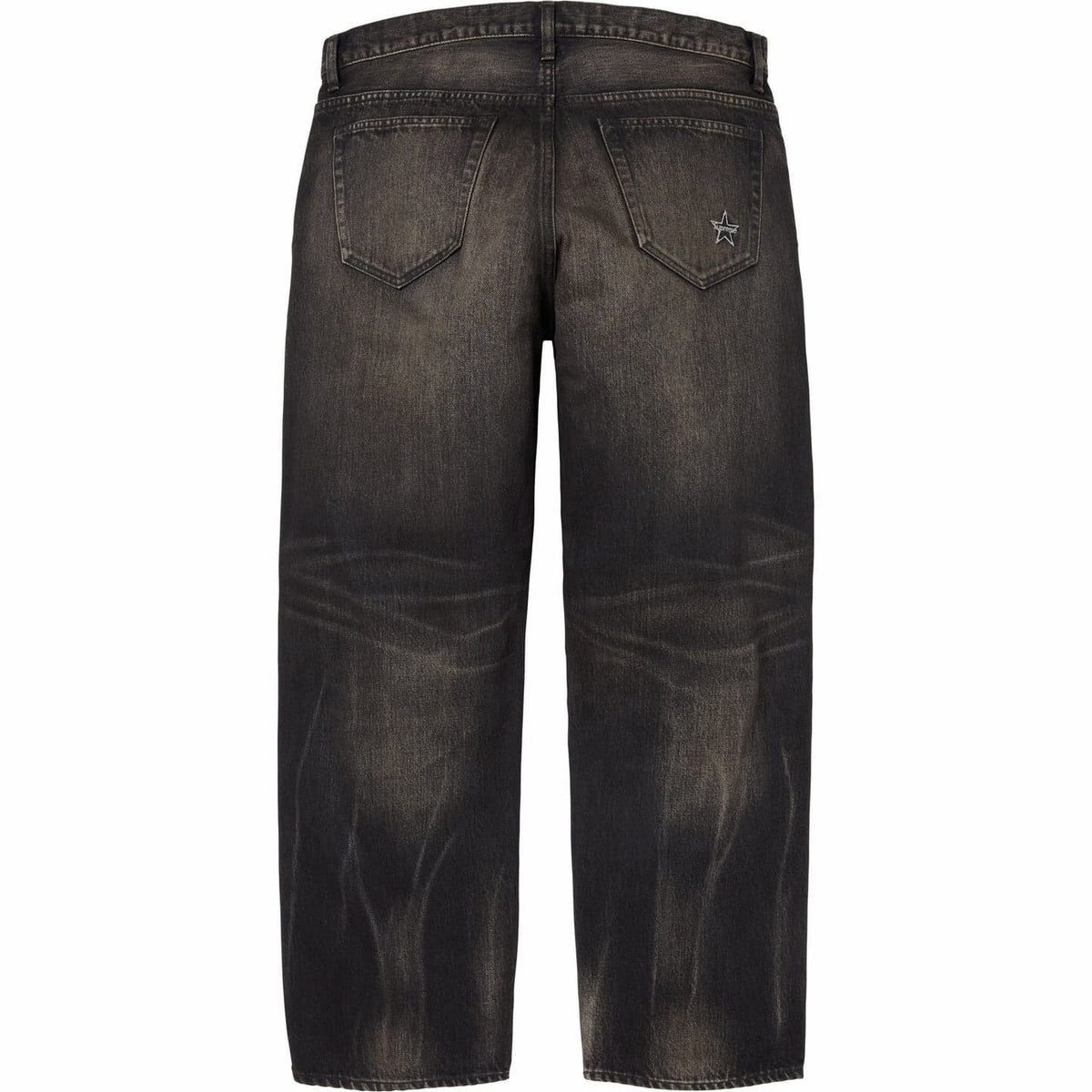 Supreme Distressed Loose Fit Selvedge Jean Washed Black (26FW)