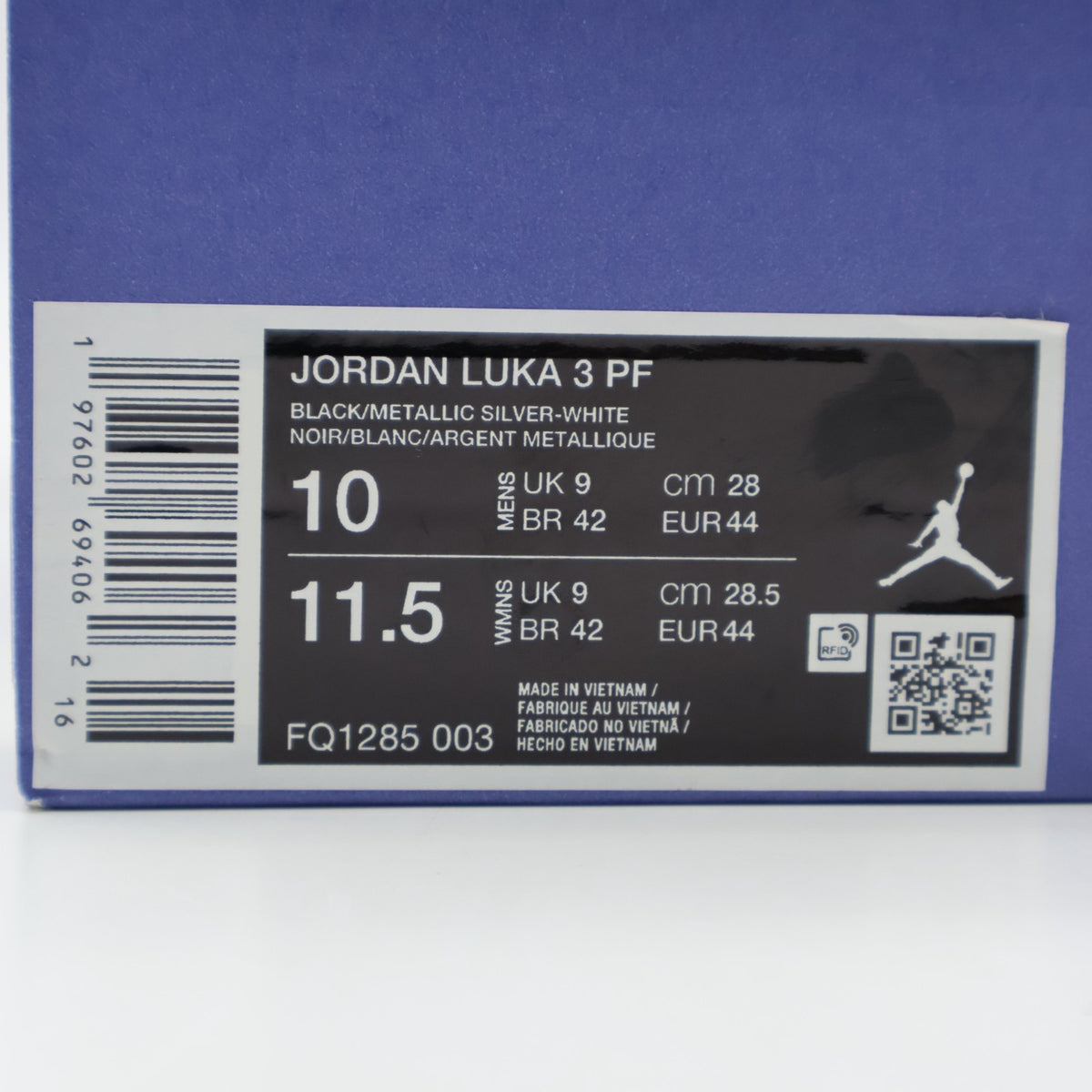 FQ1285-003 Nike Jordan Luka 3 Black White Anthracite Metallic Silver (Men's)