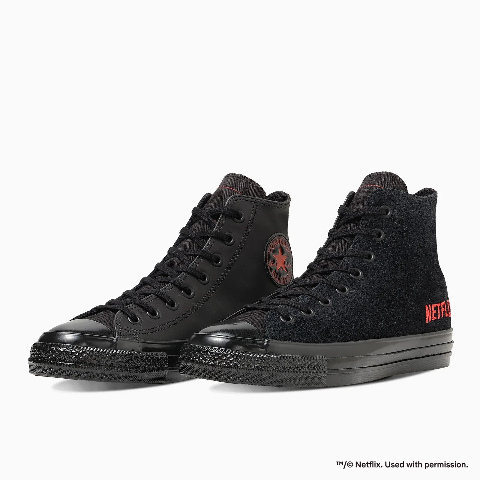 31317100 Netflix Converse All Star Aged Hi Black (Men's)