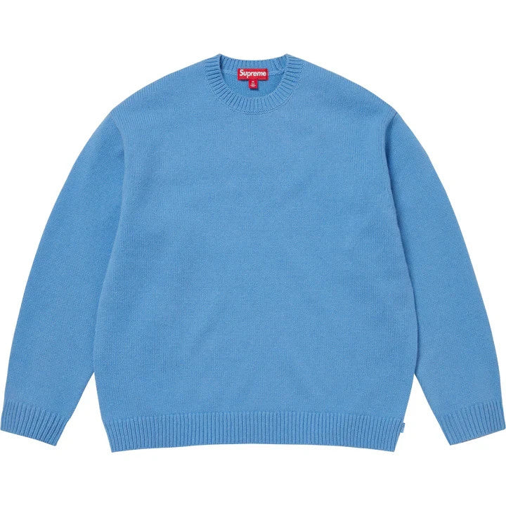 Supreme Angora Script Sweater Light Blue