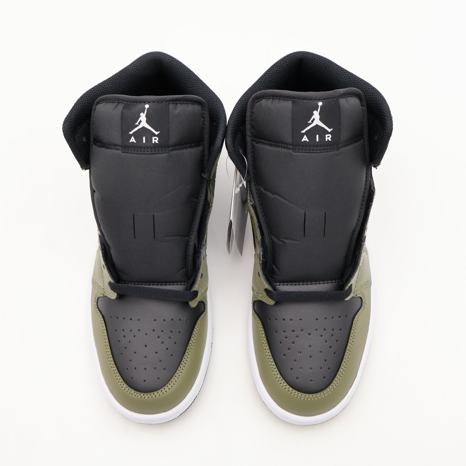 DQ8426-092 Nike Air Jordan 1 Mid Black Medium Olive Sail White (Men's)