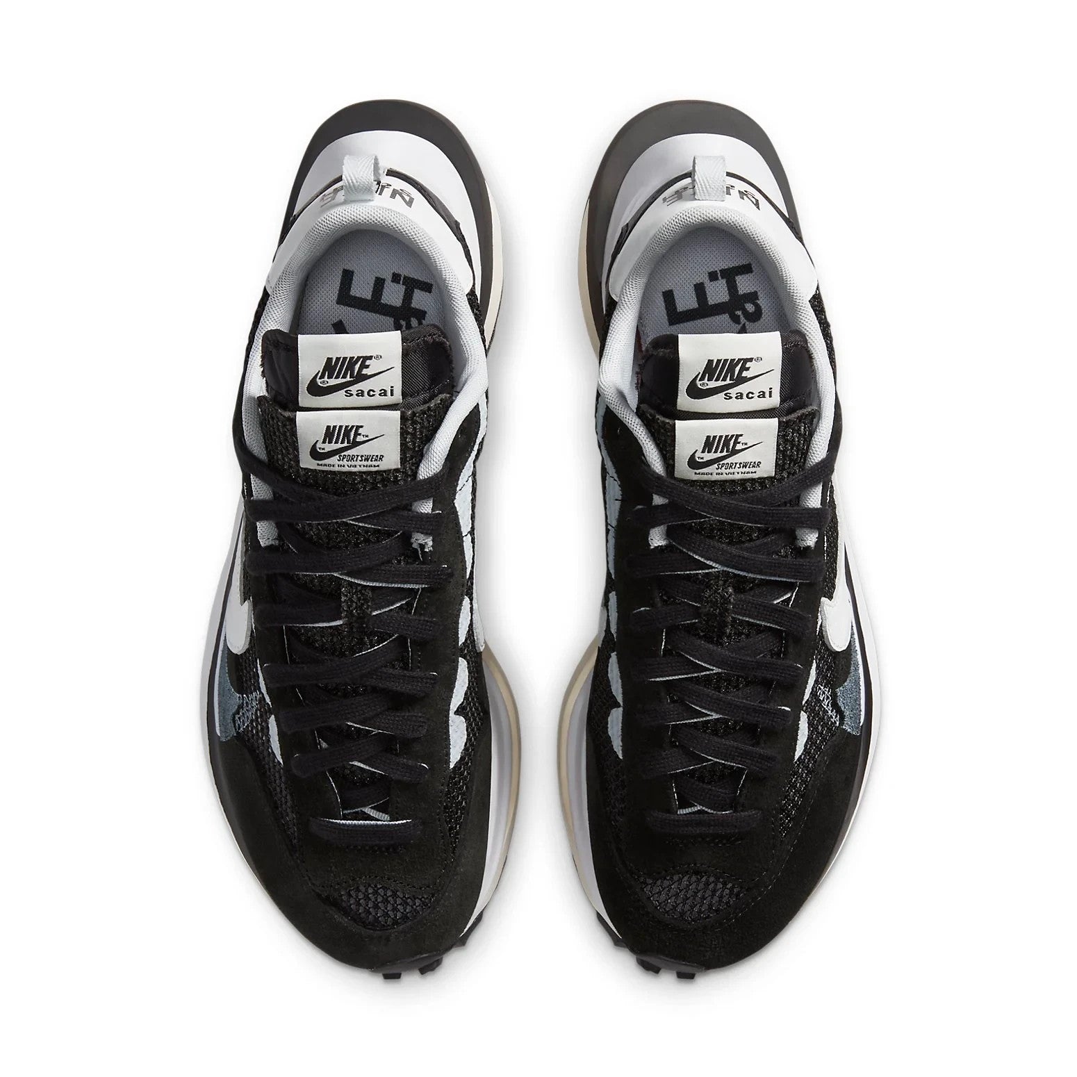 CV1363-001 sacai Ã Nike Vapor Waffle "Black and White" (Men's)