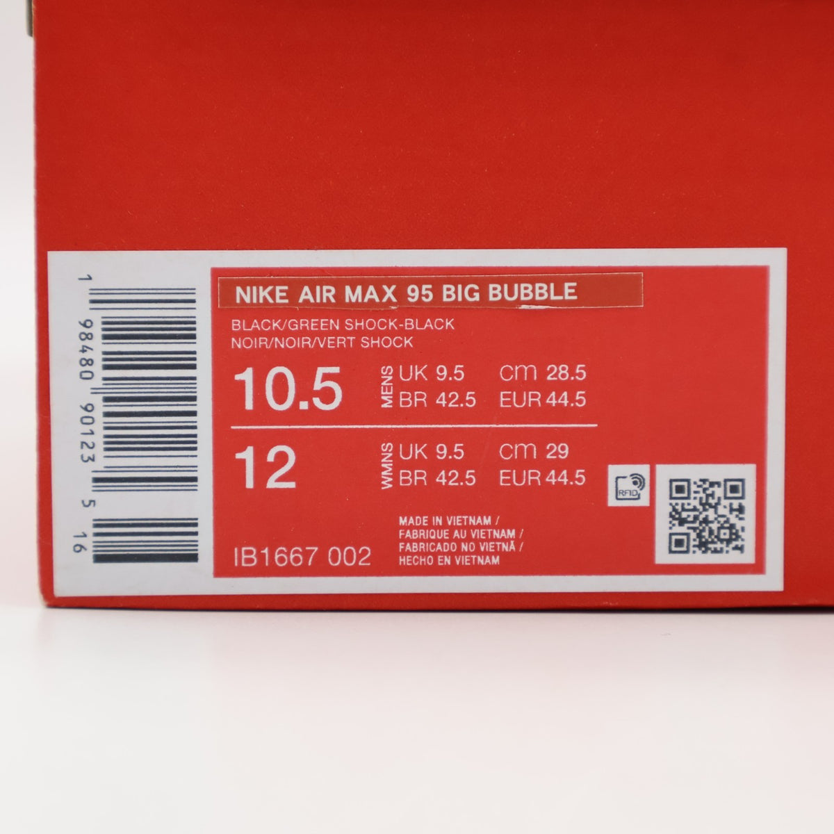 IB1667-002 Nike Air Max 95 OG Big Bubble Green Shock (Men's)