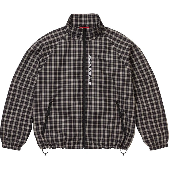 Supreme Plaid Track Jacket Black