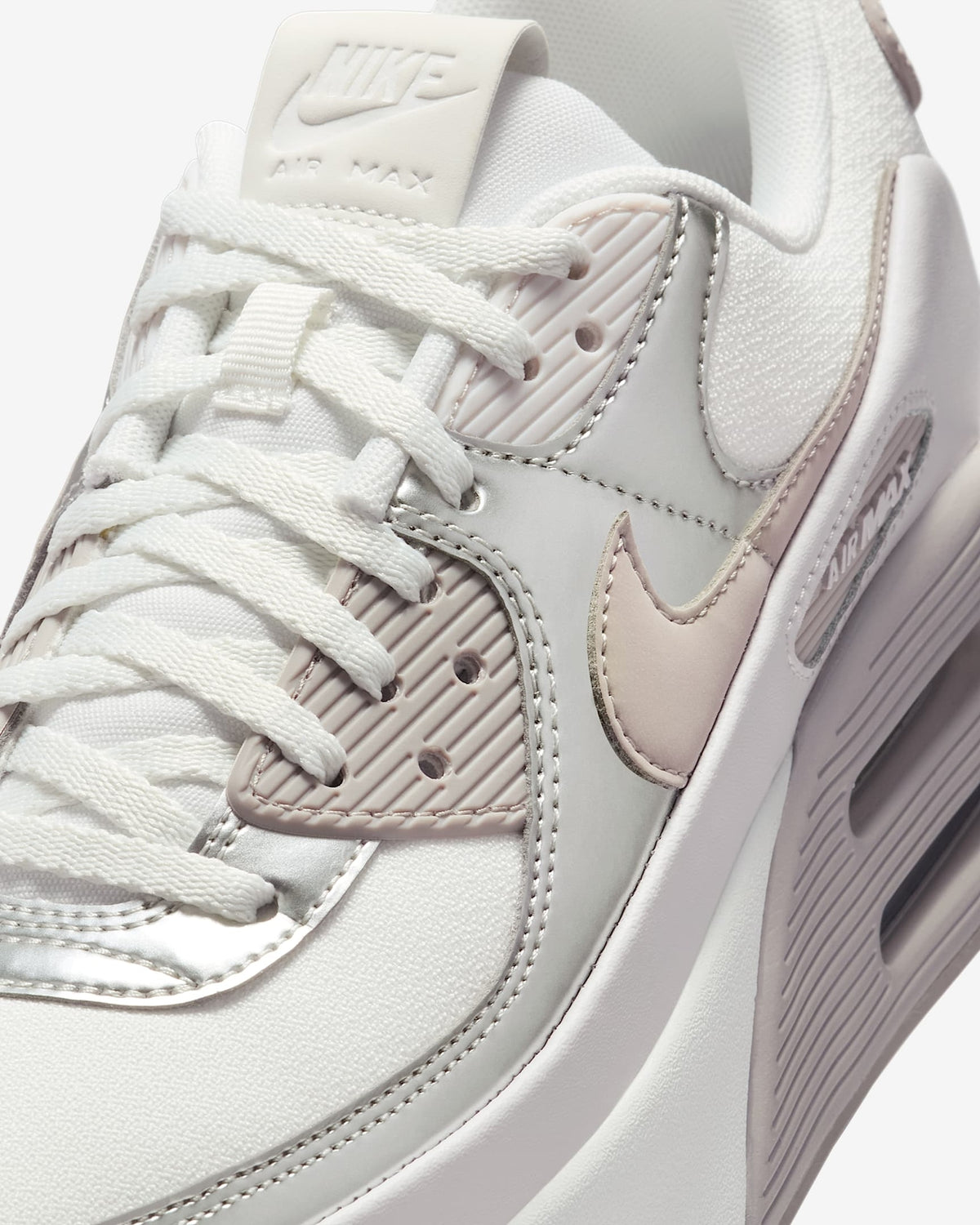 IB0170-101 Nike Air Max 90 LV8 Summit White Vast Grey Metallic (Women's)