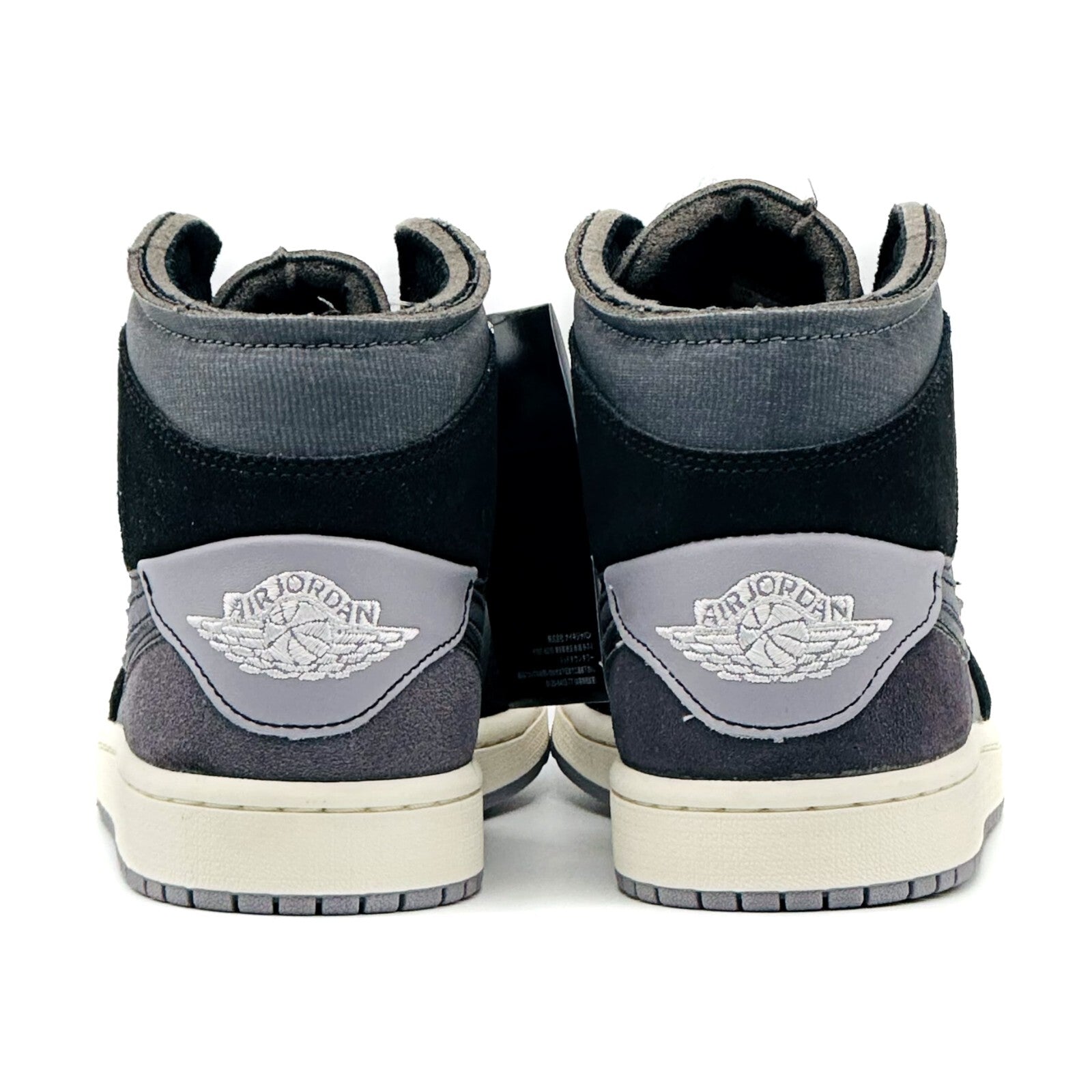DM9652-001 Nike Air Jordan 1 Mid Craft Inside Out Black Dark Chacoal Grey Sail