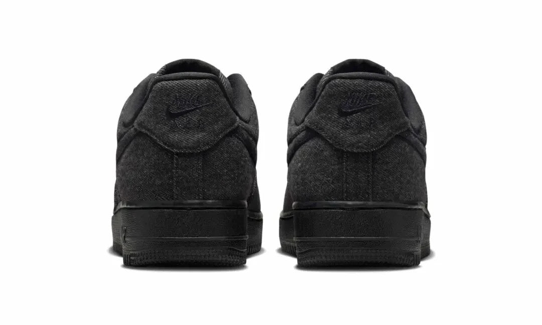 IM7809-010 Nike AIR FORCE 1 '07 LV8 BLACK/BLACK-WHITE-METALLIC SILVER (Women's)