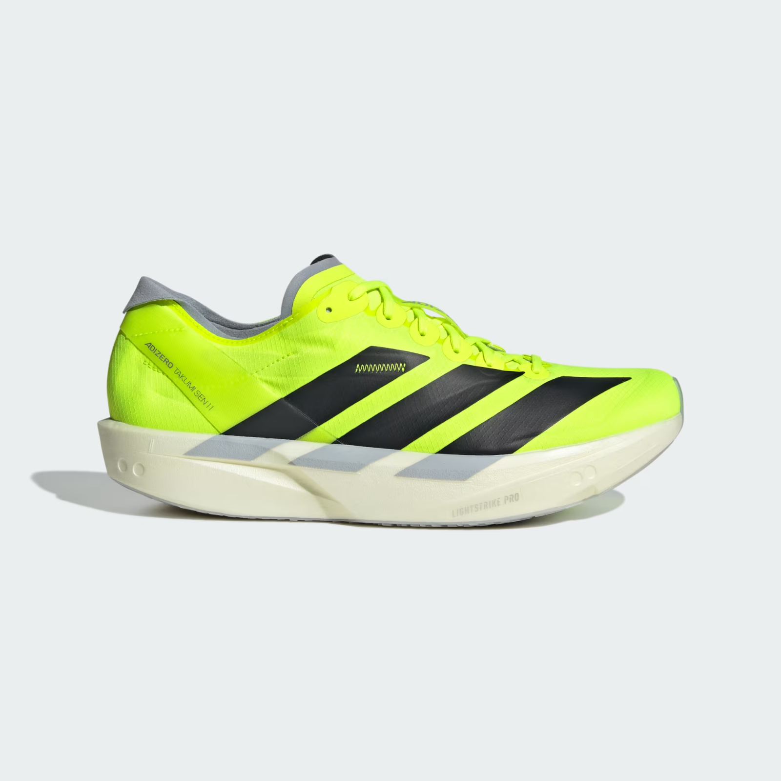 JI0991 adidas Adizero Takumi Sen 11 Lucid Lemon Core Black Halo Silver (Men's)