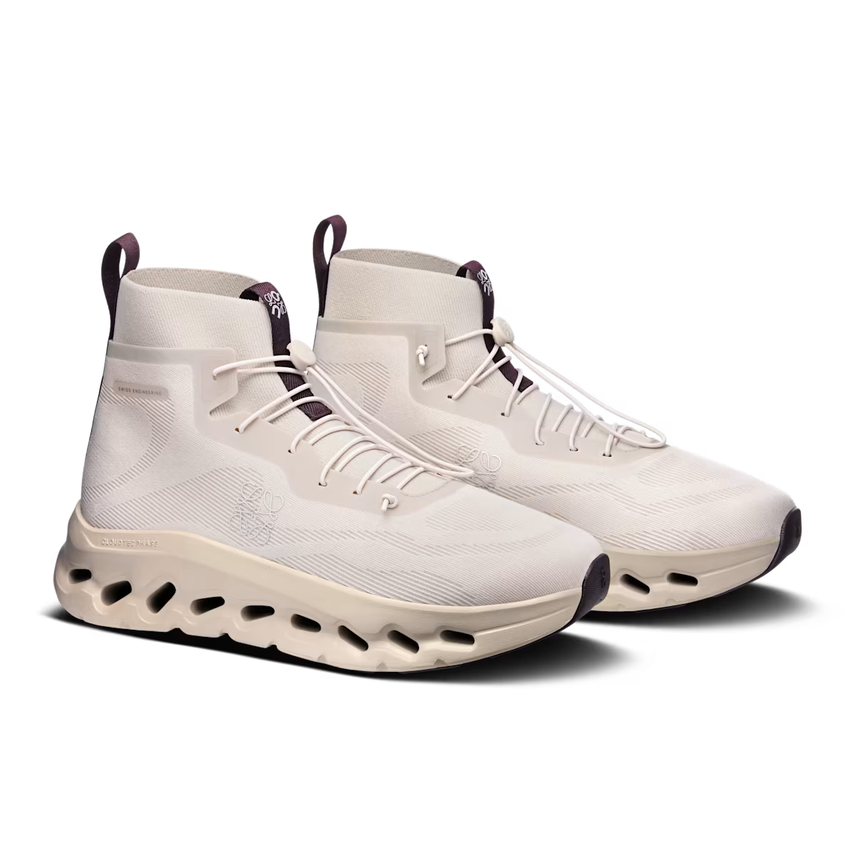 3MG10835484 LOEWE Ã On Cloudtilt Hi "Sand/Oatmeal/Plum"