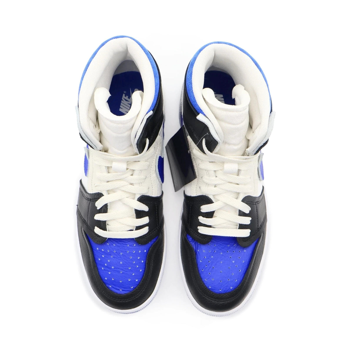 FB9891-041 Nike Air Jordan 1 High MM Black White Sail Game Royal (Women's)