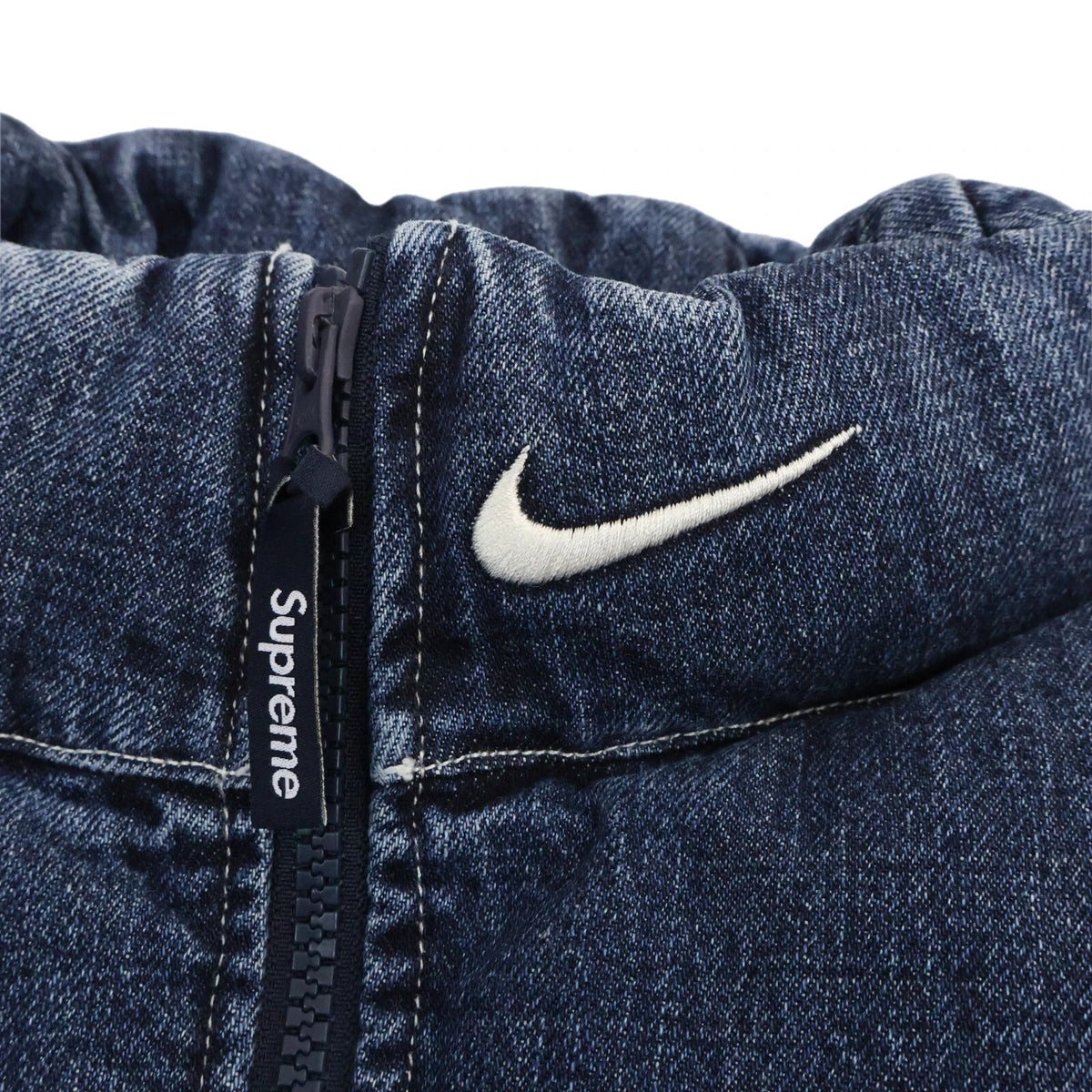 Supreme Nike Denim Puffer Vest Indigo