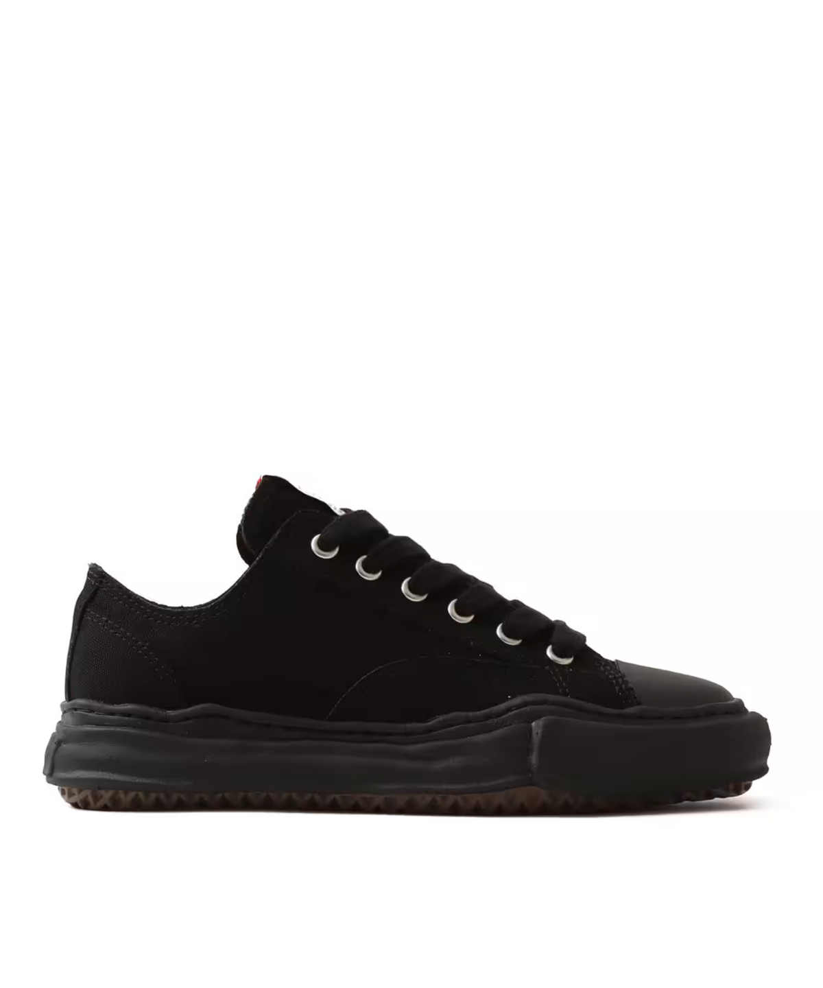 A01FW702-BLKBLK  MAISON MIHARA YASUHIRO PETERSON LOW CANVAS BLACK BLACK (Men's)