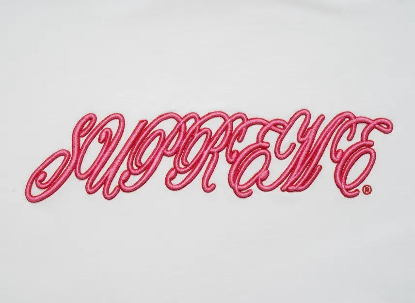 Supreme Raised Script S/S Top "White"