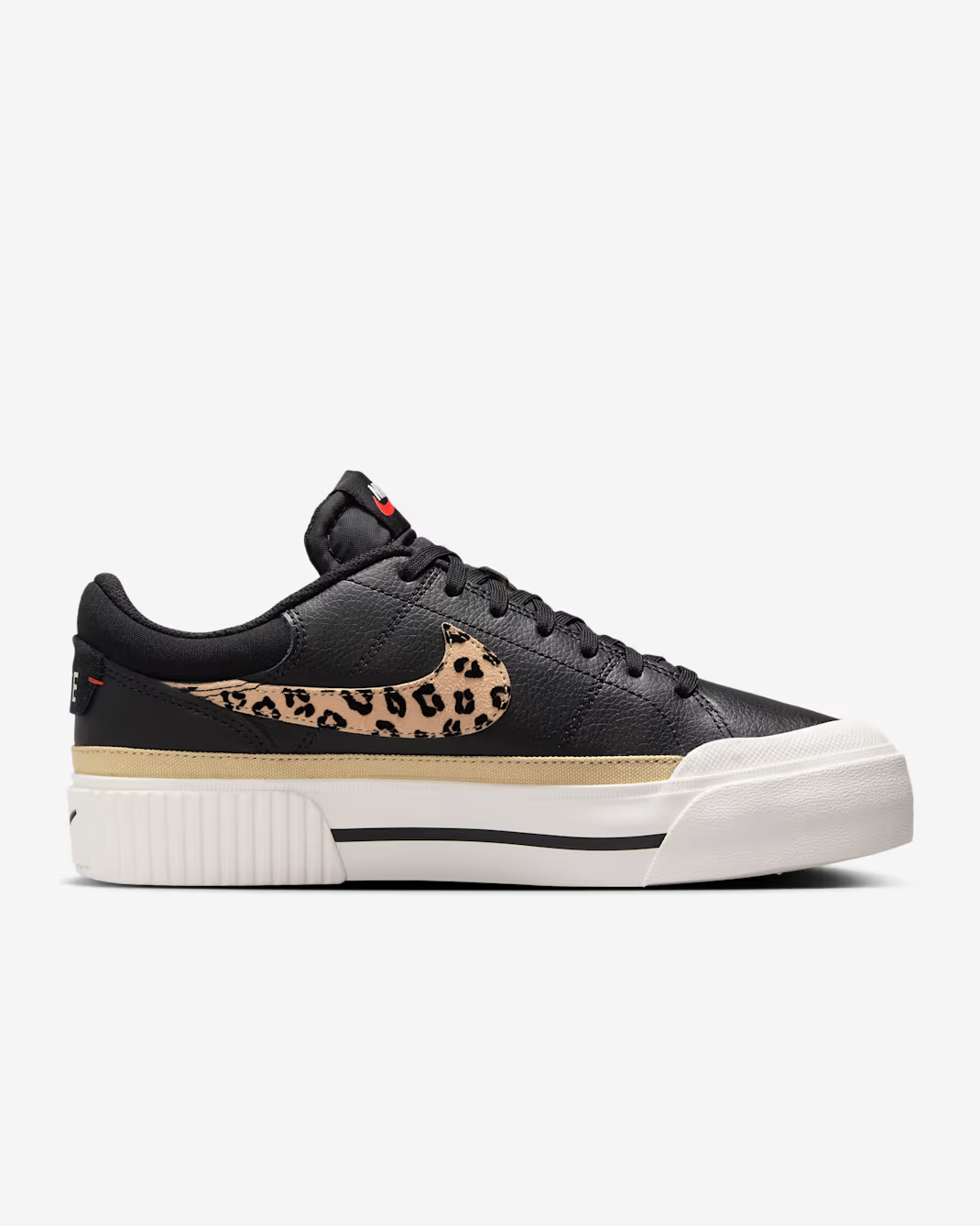 HF9548-001 Nike Court Legacy Lift Black Sail Picante Red Khaki (Women's)