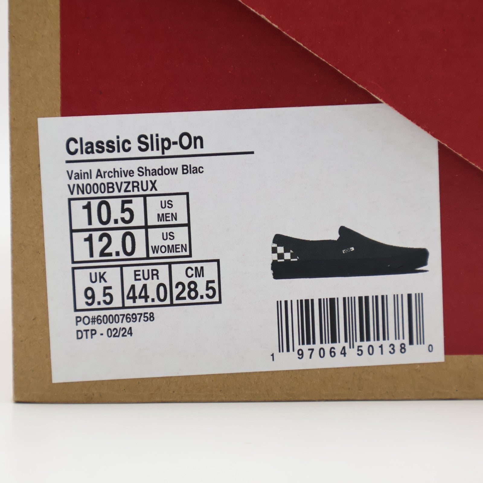 VN000BVZRUX Vans Classic Slip-On Vainl Archive Shadow Black (Men's)