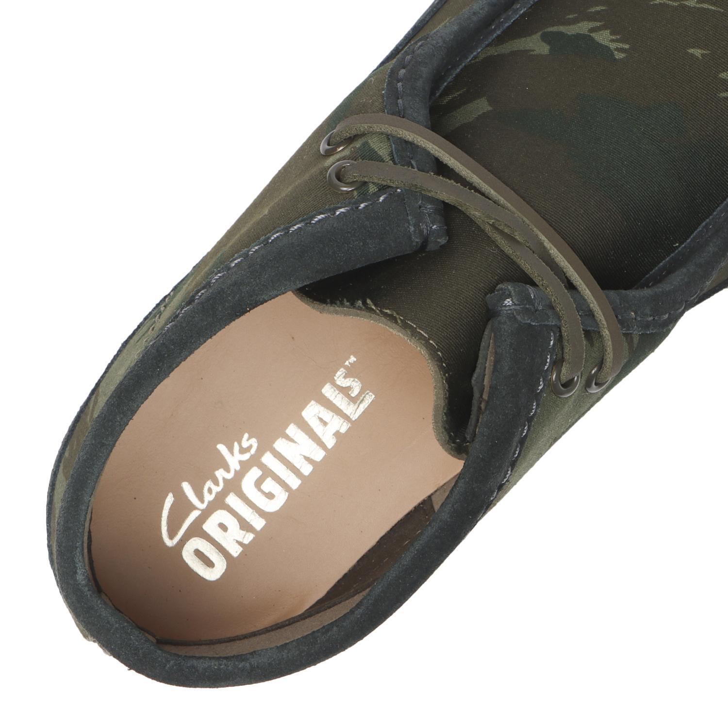 26177769 Clarks Wallabee Boot Green Camouflage (Men's)