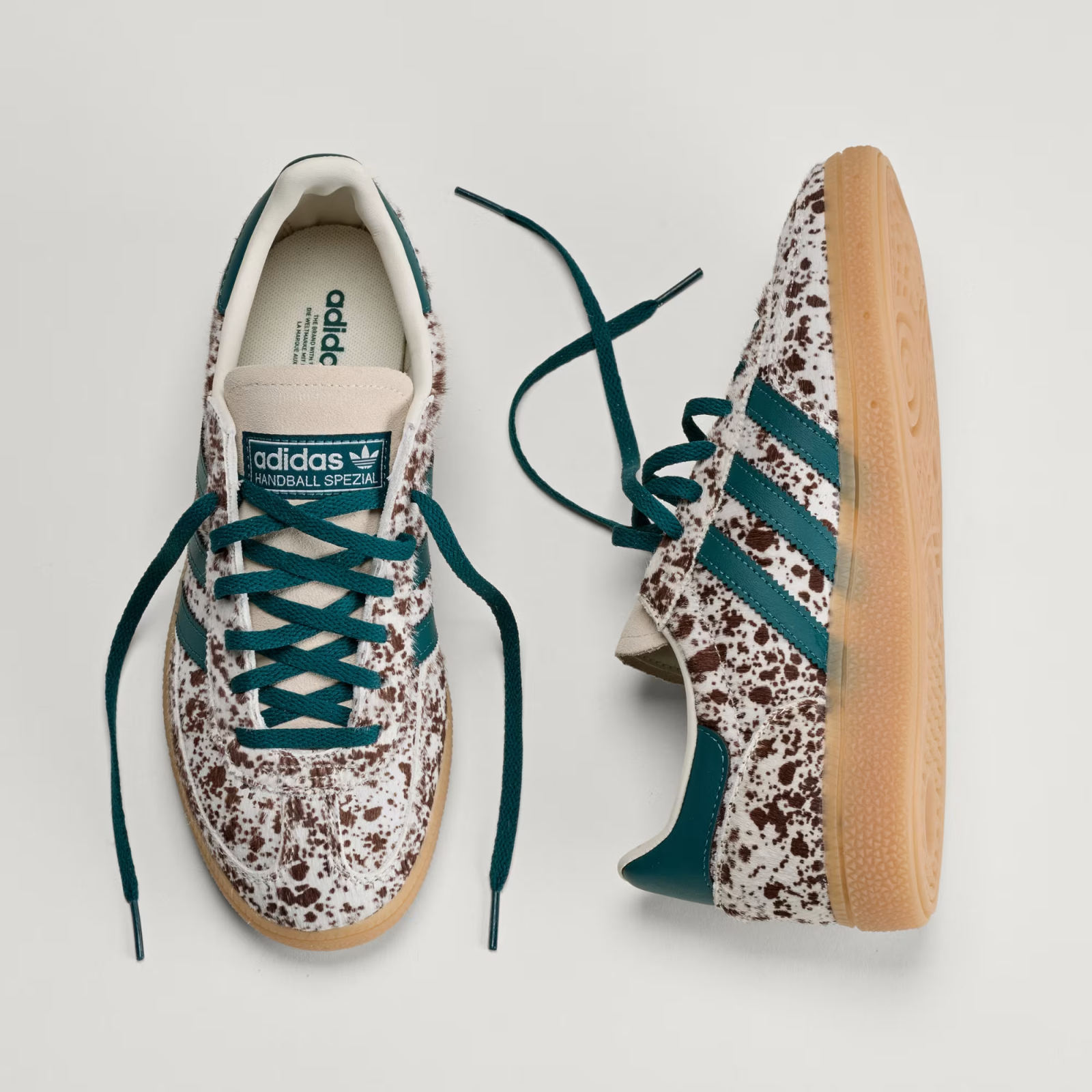 KI2181 adidas Handball Spezial "Off White/Rich Green/Dark Brown" (Women's)